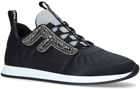 fendi satin sneakers|fendi black sneakers women's.